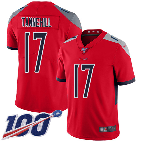 Tennessee Titans Limited Red Men Ryan Tannehill Jersey NFL Football #17 100th Season Inverted Legend